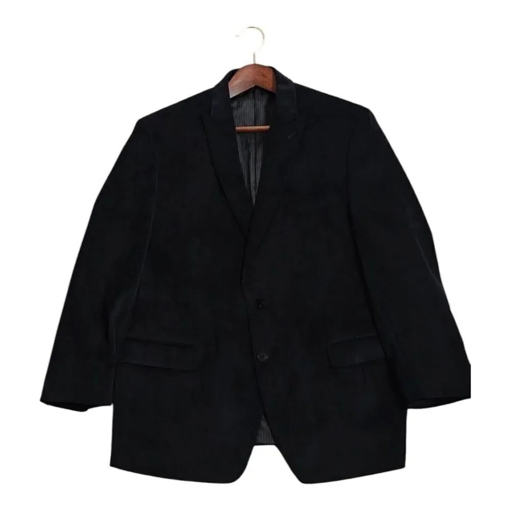 Calvin Klein Velvet Classic Gray Black Sport Coat 46R